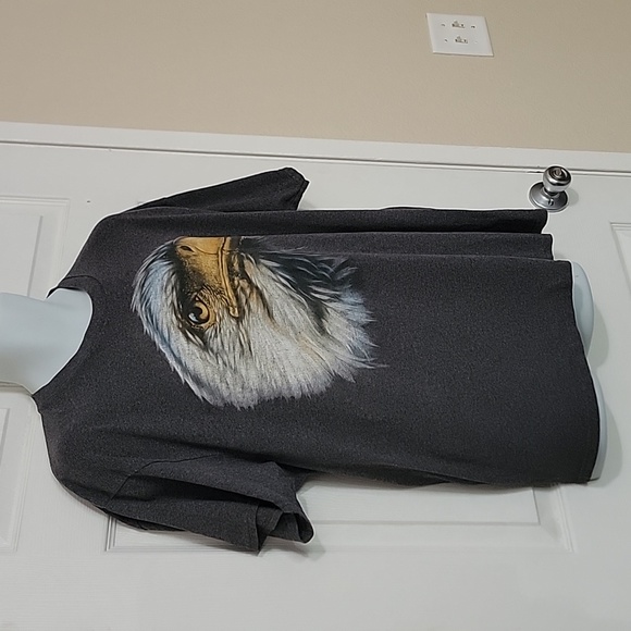 Vintage Gray T-Shirt Men's Short Sleeve Eagle Print.Size XLarge - Picture 5 of 7